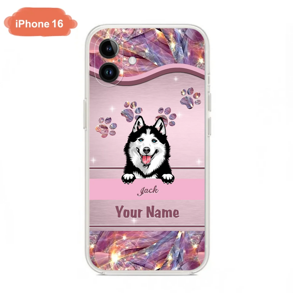 Custom Personalized Dog Phone Case For iPhone And Samsung - Gift Idea For Dog Lover - Up to 3 Dogs