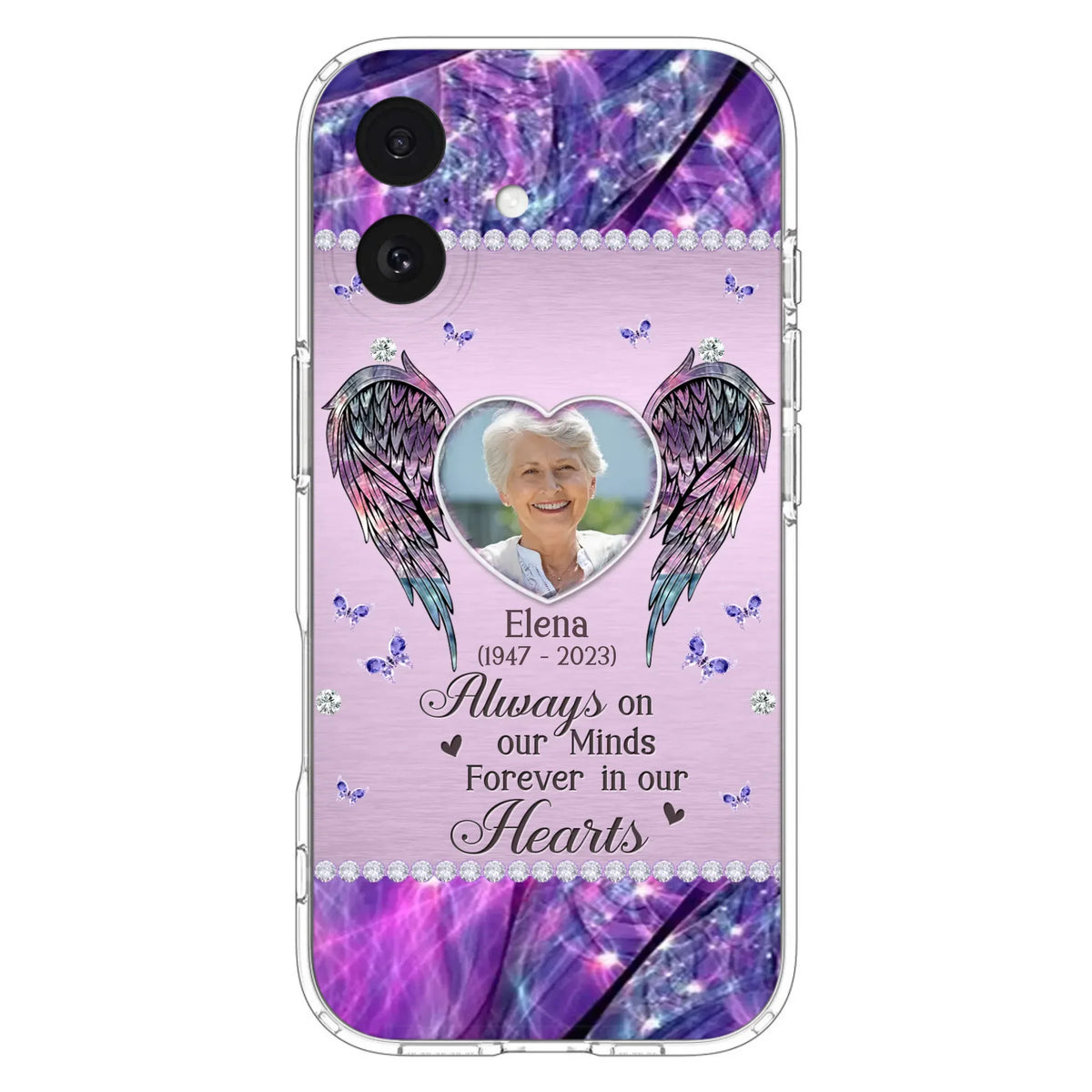Custom Personalized Memorial Phone Case - Memorial Gift Idea For Family - Case For iPhone/Samsung - Always On My Mind Forever In Our Hearts