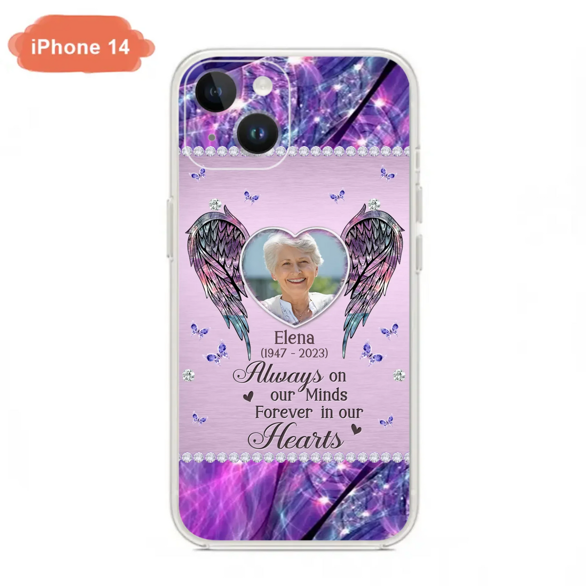 Custom Personalized Memorial Phone Case - Memorial Gift Idea For Family - Case For iPhone/Samsung - Always On My Mind Forever In Our Hearts
