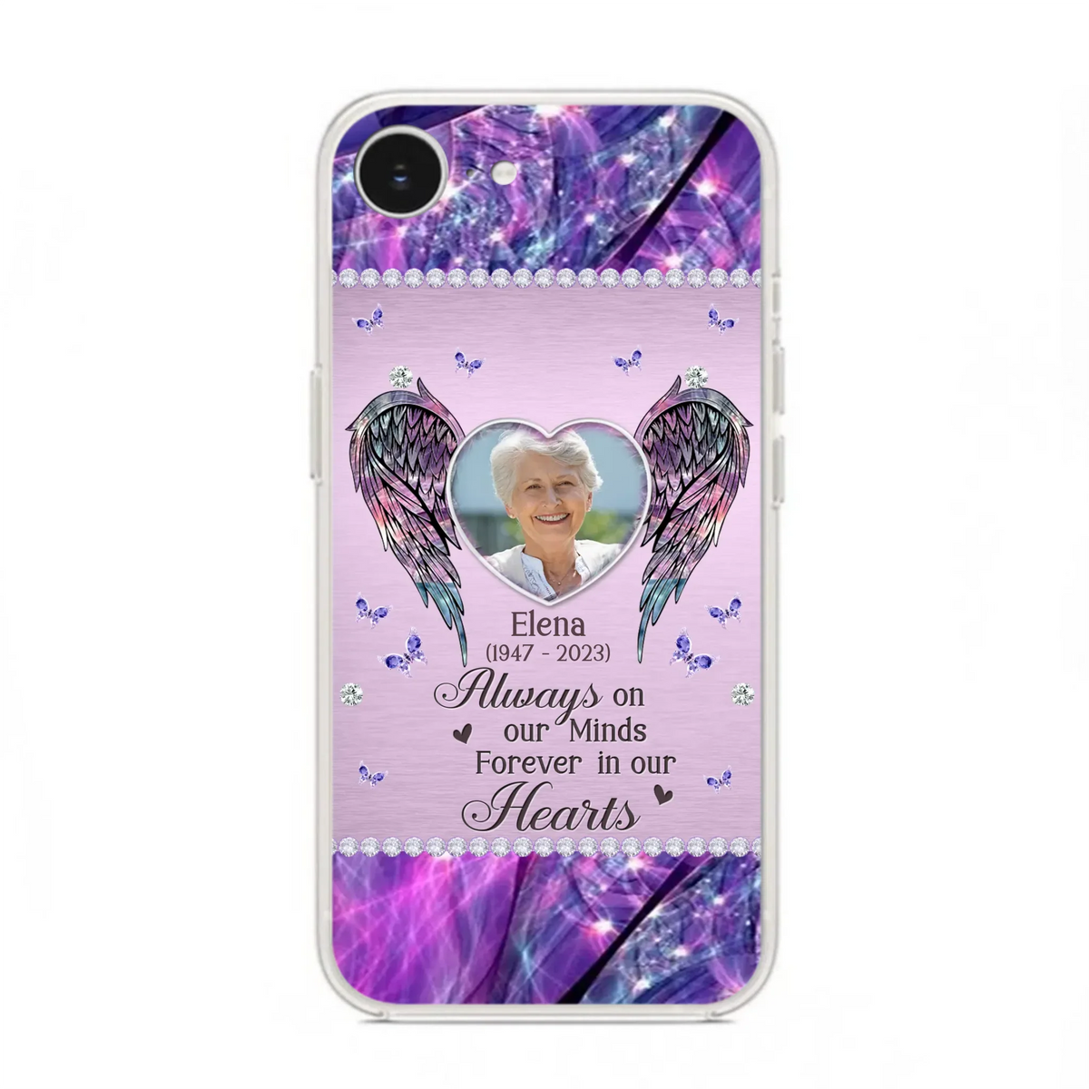 Custom Personalized Memorial Phone Case - Memorial Gift Idea For Family - Case For iPhone/Samsung - Always On My Mind Forever In Our Hearts