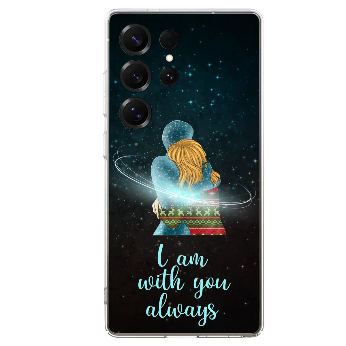 Custom Personalized Memorial Phone Case - Memorial Gift Idea For Family/Couple - Case For iPhone/Samsung - I Am With You Always