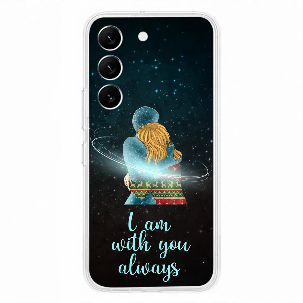 Custom Personalized Memorial Phone Case - Memorial Gift Idea For Family/Couple - Case For iPhone/Samsung - I Am With You Always