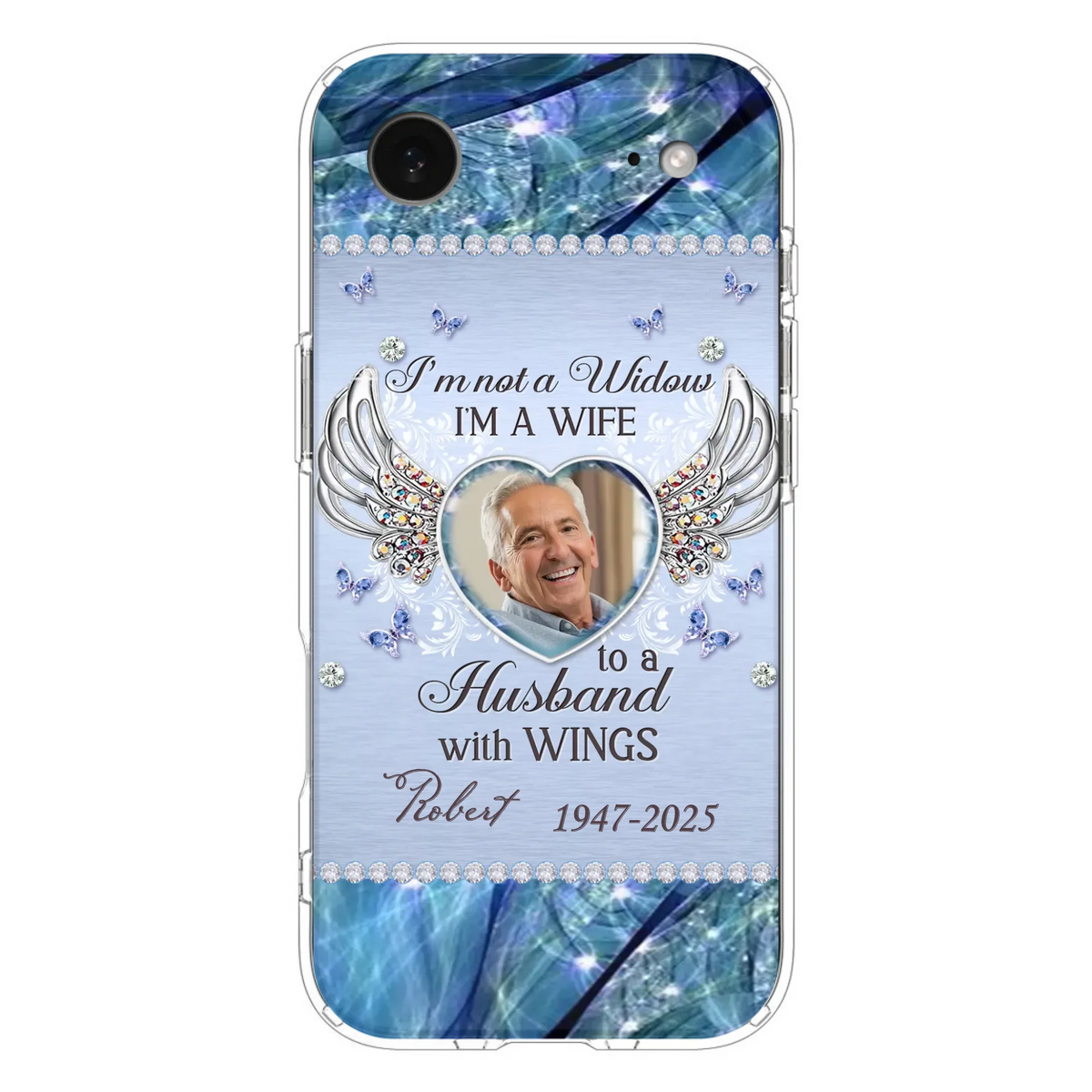 Custom Personalized Memorial Phone Case - Memorial Gift Idea For Family - Case For iPhone/Samsung - I'm Not A Widow