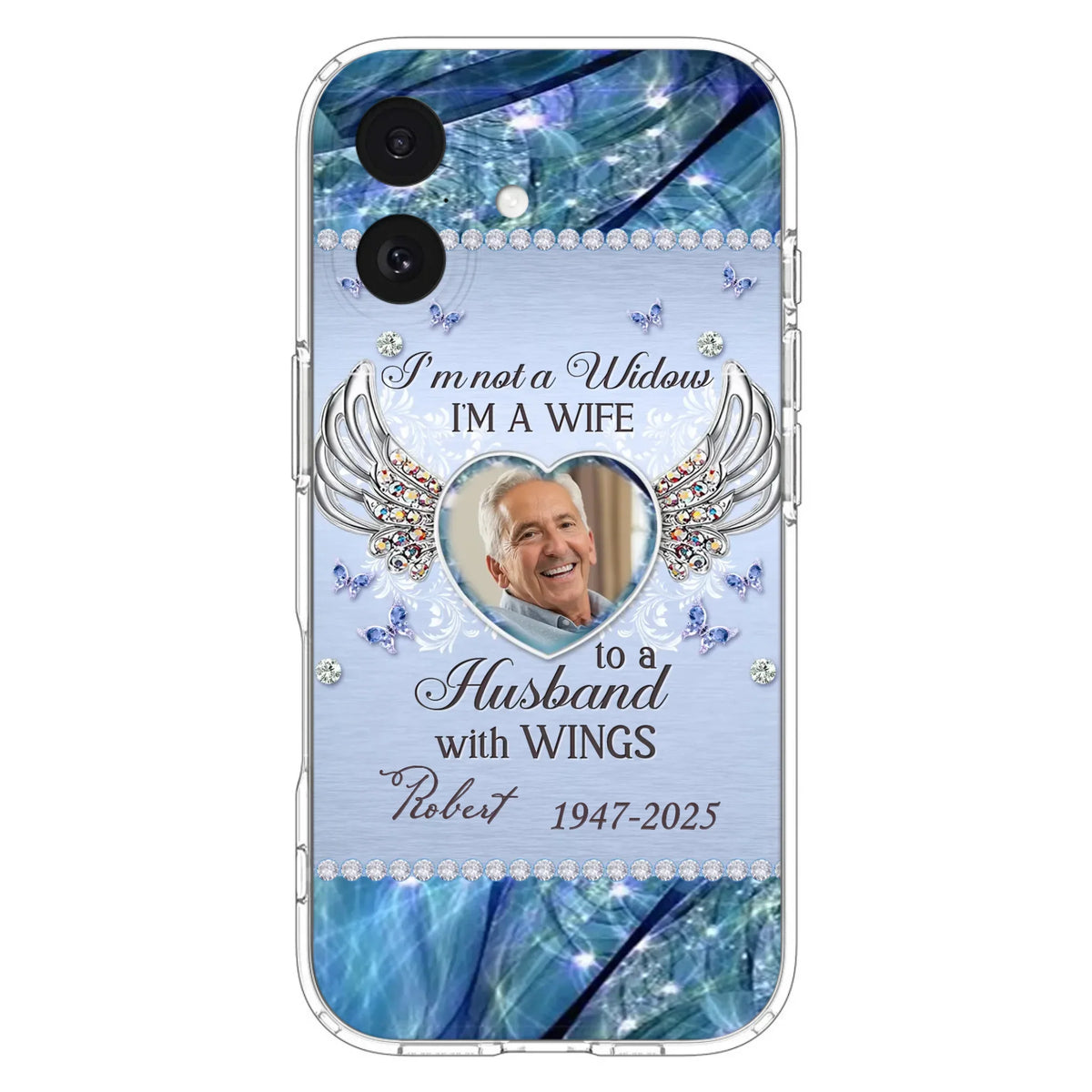Custom Personalized Memorial Phone Case - Memorial Gift Idea For Family - Case For iPhone/Samsung - I'm Not A Widow