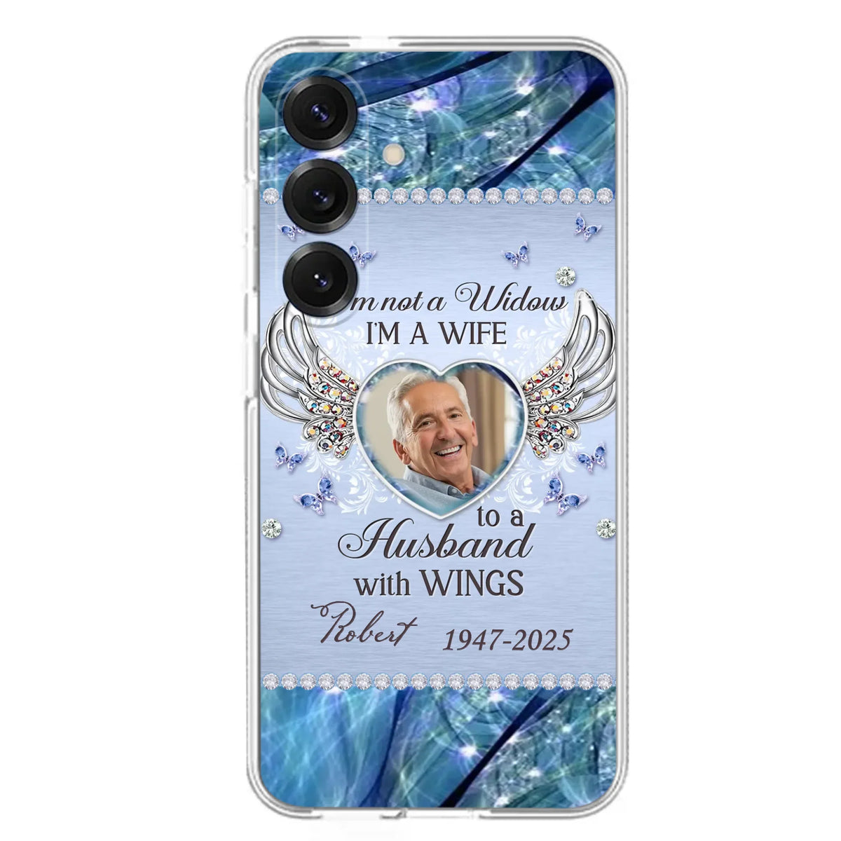 Custom Personalized Memorial Phone Case - Memorial Gift Idea For Family - Case For iPhone/Samsung - I'm Not A Widow