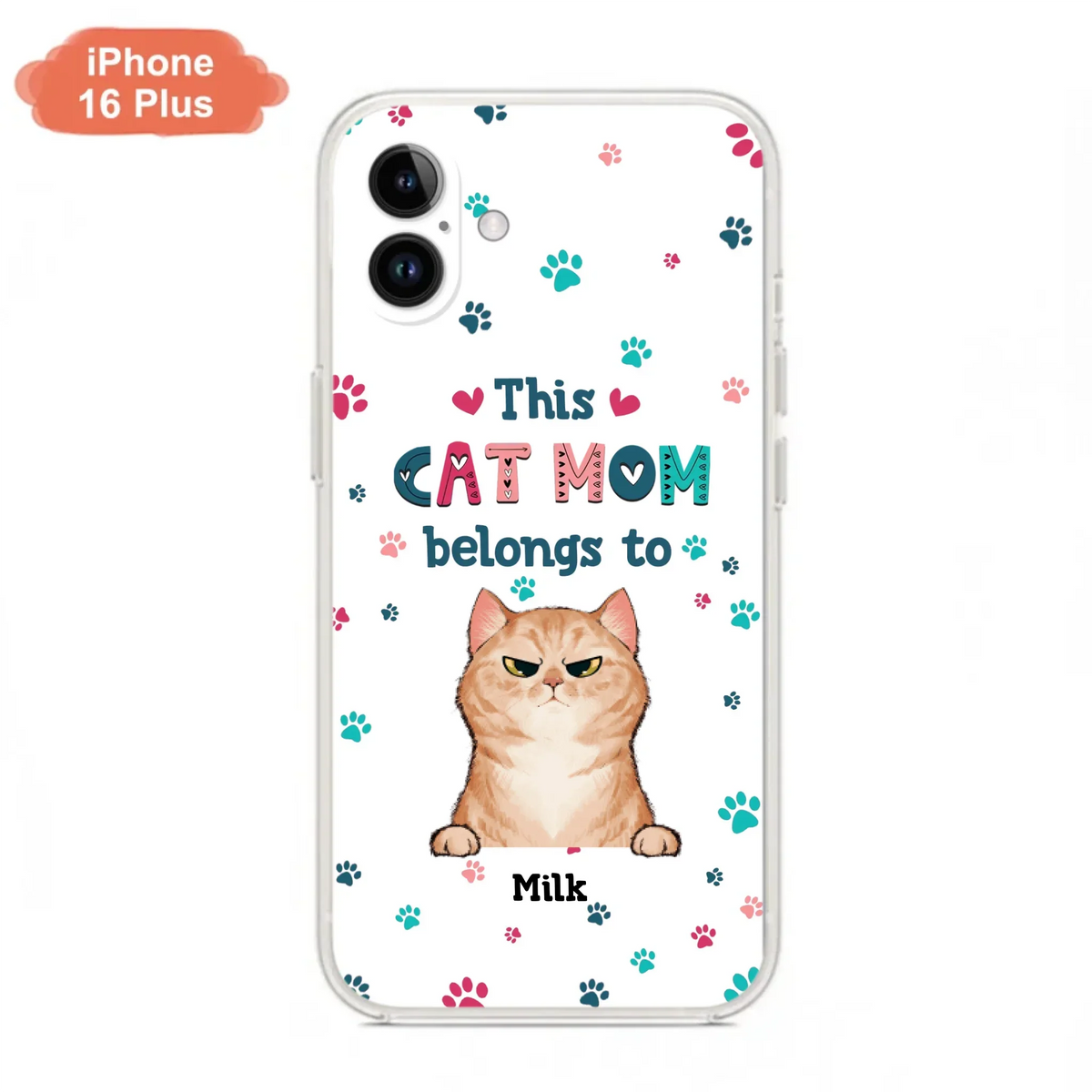 Custom Personalized Cat Phone Case For iPhone And Samsung - Gift Idea For Cat Lover - Up to 6 Cats - This Cat Mom Belongs To