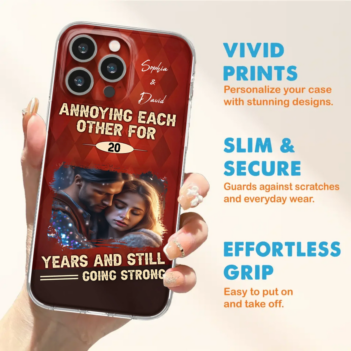 Personalized Couple Photo Phone Case - Gift Idea For Couple - Annoying Each Other For 20 Years And Still Going Strong - Case For iPhone/Samsung