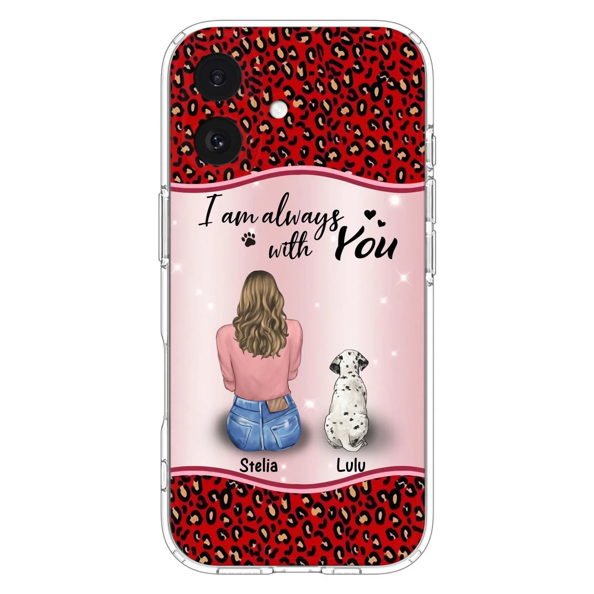 Personalized Dog Mom Phone Case - Upto 4 Dogs -Gift Idea For Dog Owners - I Am Always With You - Case For iPhone/Samsung