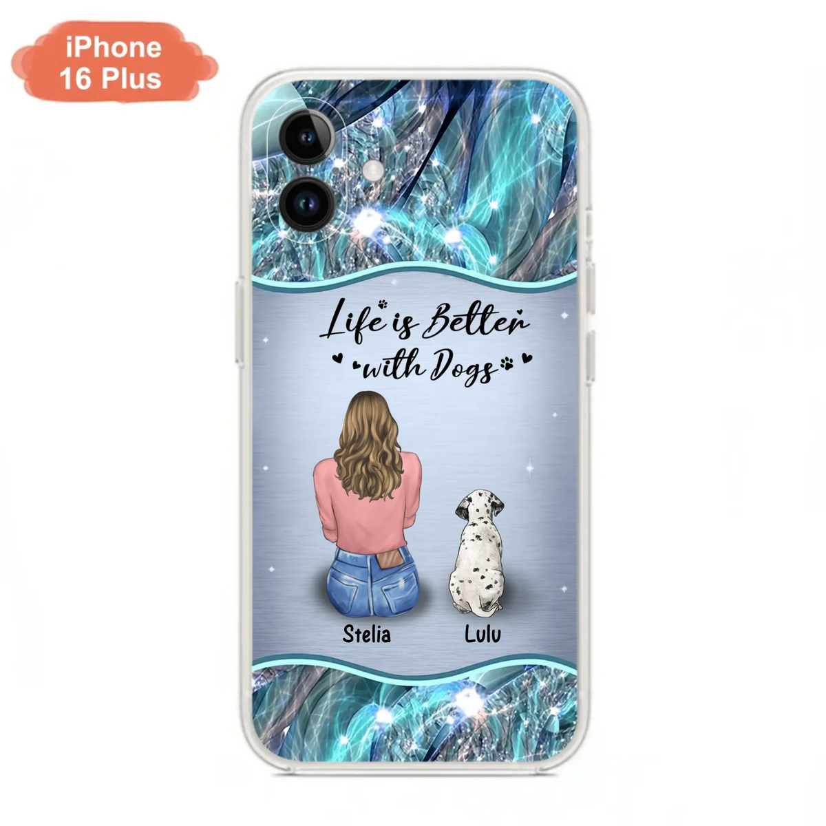 Personalized Dog Mom Phone Case - Upto 4 Dogs -Gift Idea For Dog Owners - Life Is Better With Dogs - Case For iPhone/Samsung