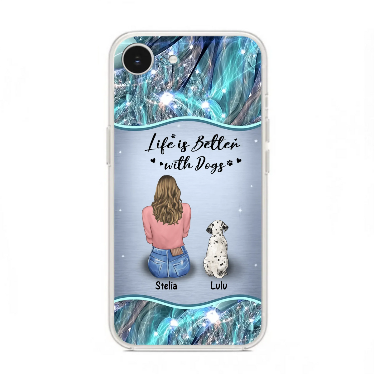 Personalized Dog Mom Phone Case - Upto 4 Dogs -Gift Idea For Dog Owners - Life Is Better With Dogs - Case For iPhone/Samsung