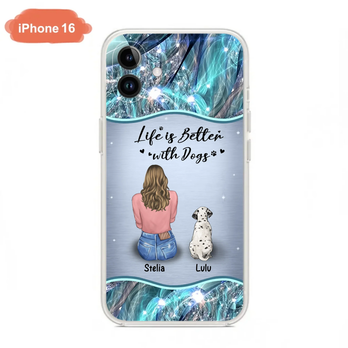 Personalized Dog Mom Phone Case - Upto 4 Dogs -Gift Idea For Dog Owners - Life Is Better With Dogs - Case For iPhone/Samsung