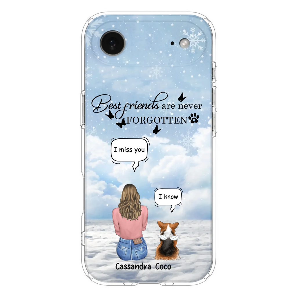 Personalized Memorial Pet Phone Case - Upto 3 Pets - Memorial Gift Idea For Dog/Cat/Rabbits Owners - I Miss You - Case For iPhone/Samsung