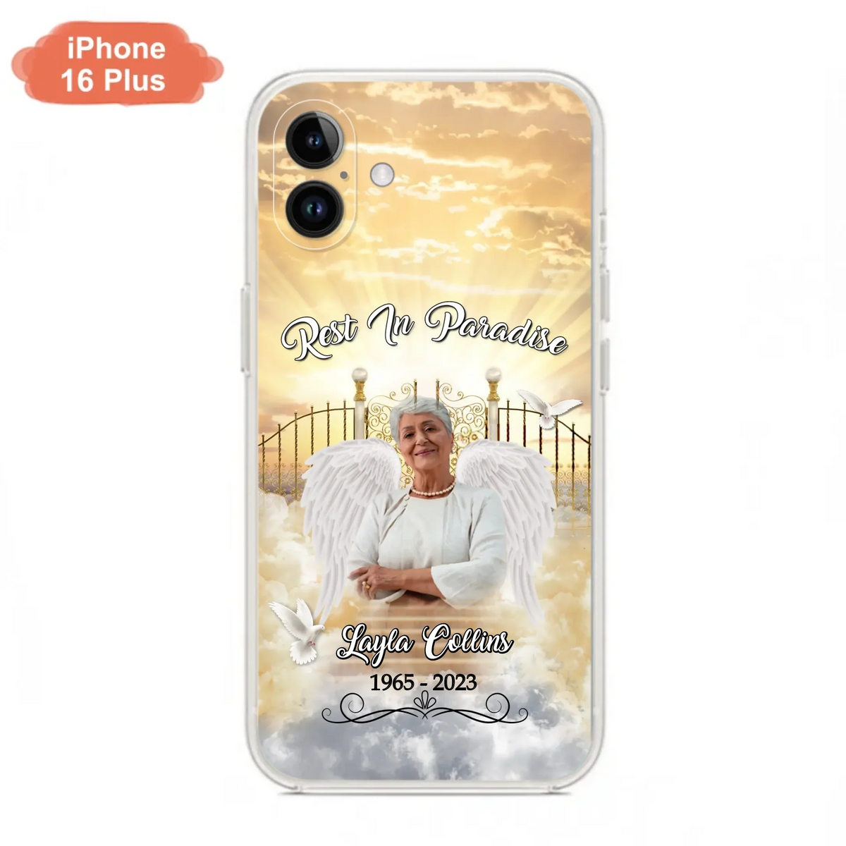 Custom Personalized Rest In Paradise Memorial Phone Case - Upload Photo - Memorial Gift Idea For Family - Case For iPhone And Samsung