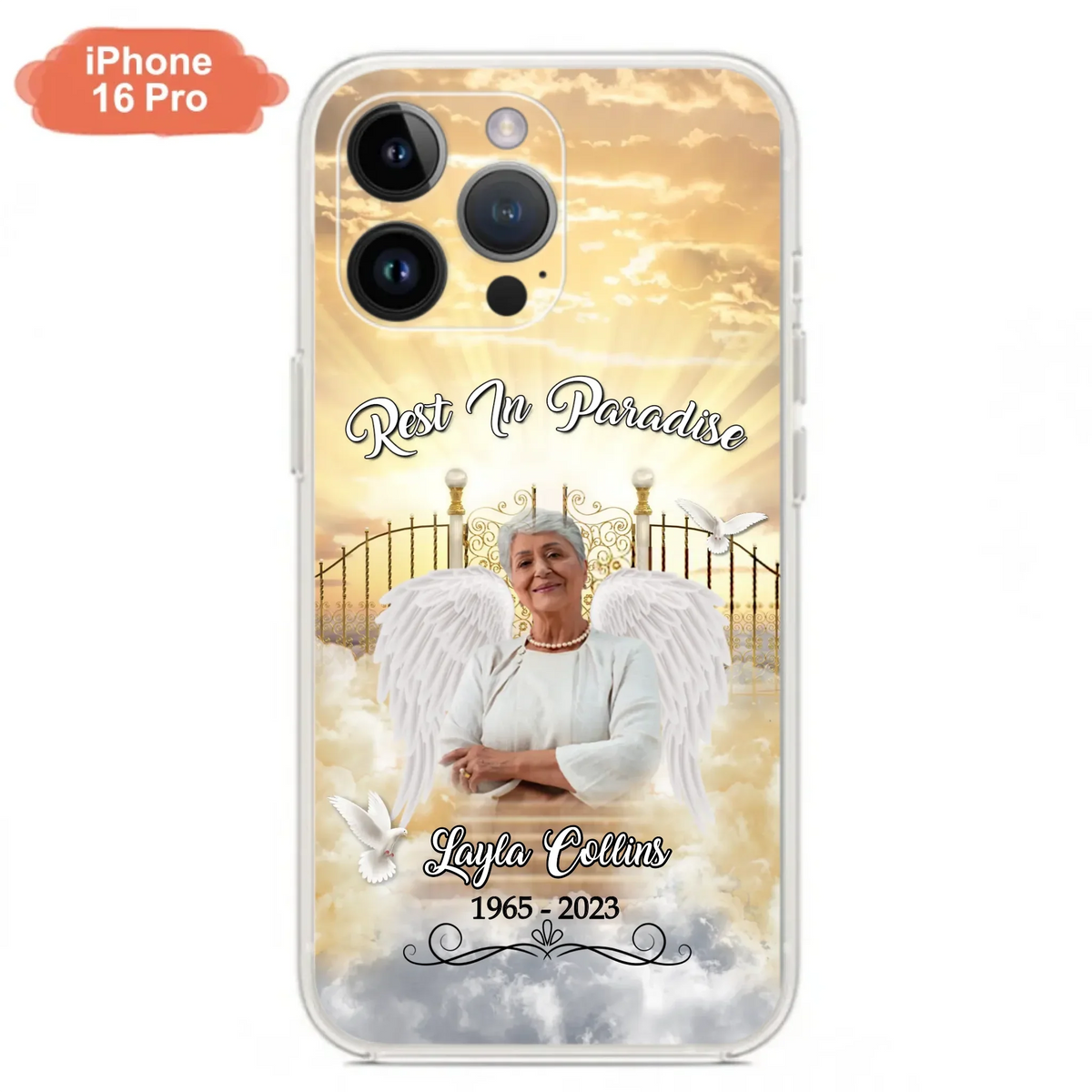 Custom Personalized Rest In Paradise Memorial Phone Case - Upload Photo - Memorial Gift Idea For Family - Case For iPhone And Samsung
