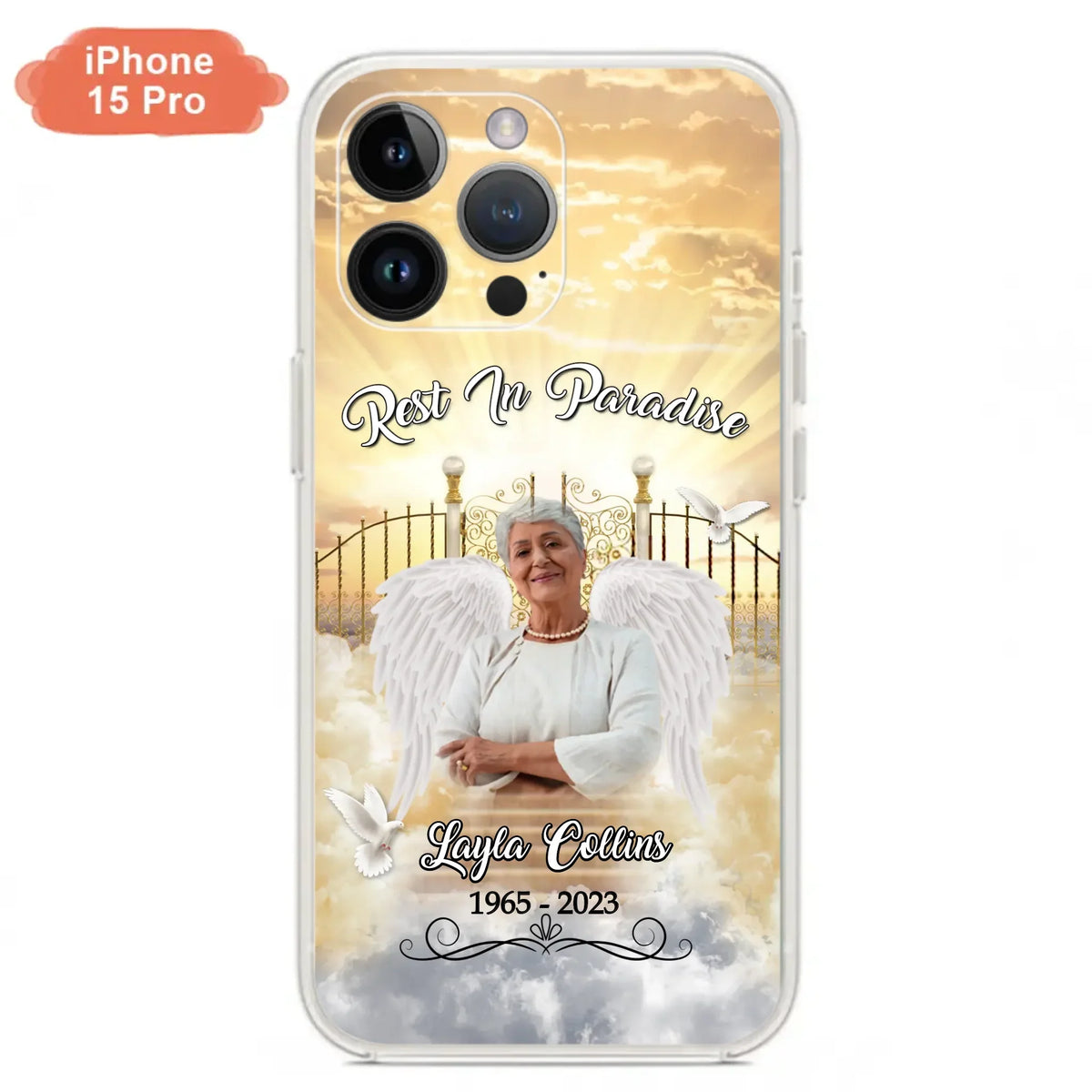 Custom Personalized Rest In Paradise Memorial Phone Case - Upload Photo - Memorial Gift Idea For Family - Case For iPhone And Samsung