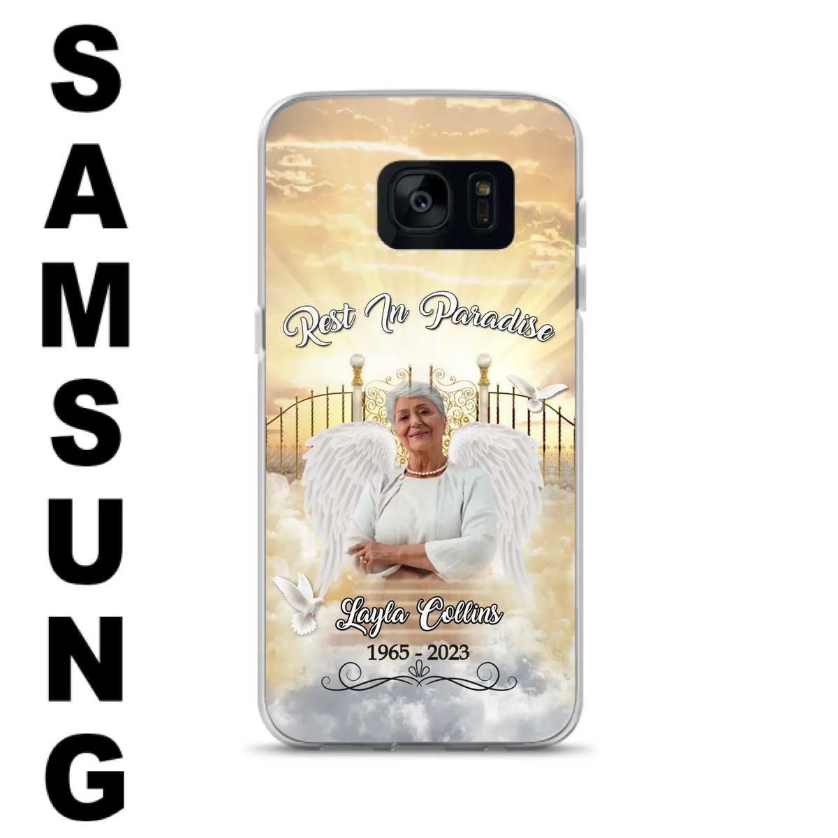 Custom Personalized Rest In Paradise Memorial Phone Case - Upload Photo - Memorial Gift Idea For Family - Case For iPhone And Samsung