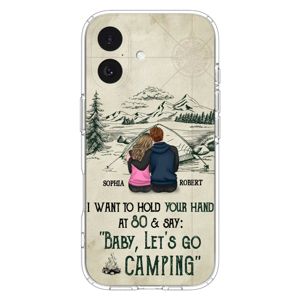 Custom Personalized Couple Phone Case - Gift Idea For Couple - Case For iPhone/Samsung - Baby Let's Go Camping