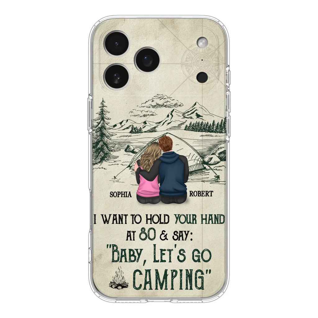 Custom Personalized Couple Phone Case - Gift Idea For Couple - Case For iPhone/Samsung - Baby Let's Go Camping