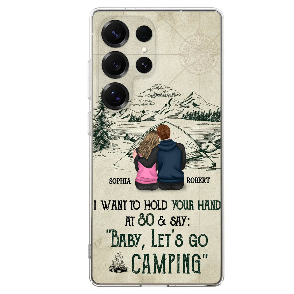 Custom Personalized Couple Phone Case - Gift Idea For Couple - Case For iPhone/Samsung - Baby Let's Go Camping