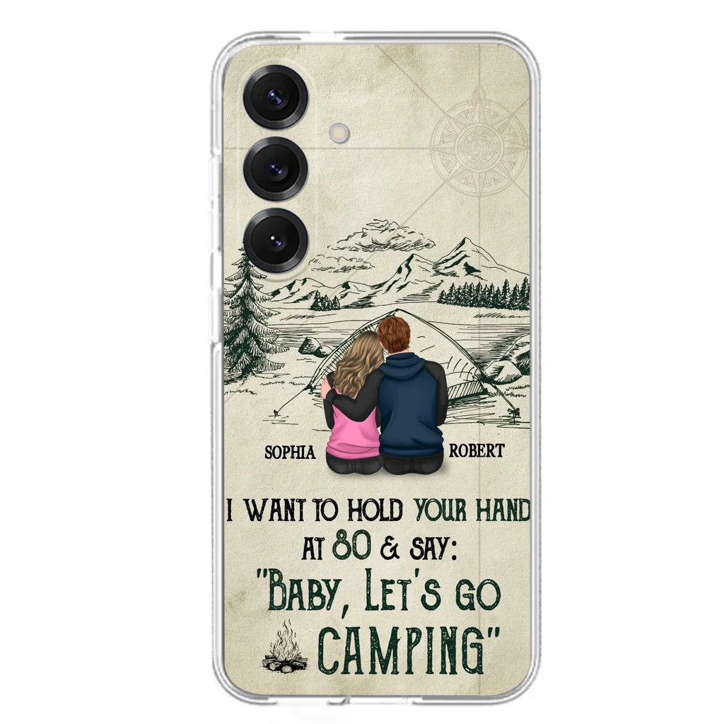 Custom Personalized Couple Phone Case - Gift Idea For Couple - Case For iPhone/Samsung - Baby Let's Go Camping