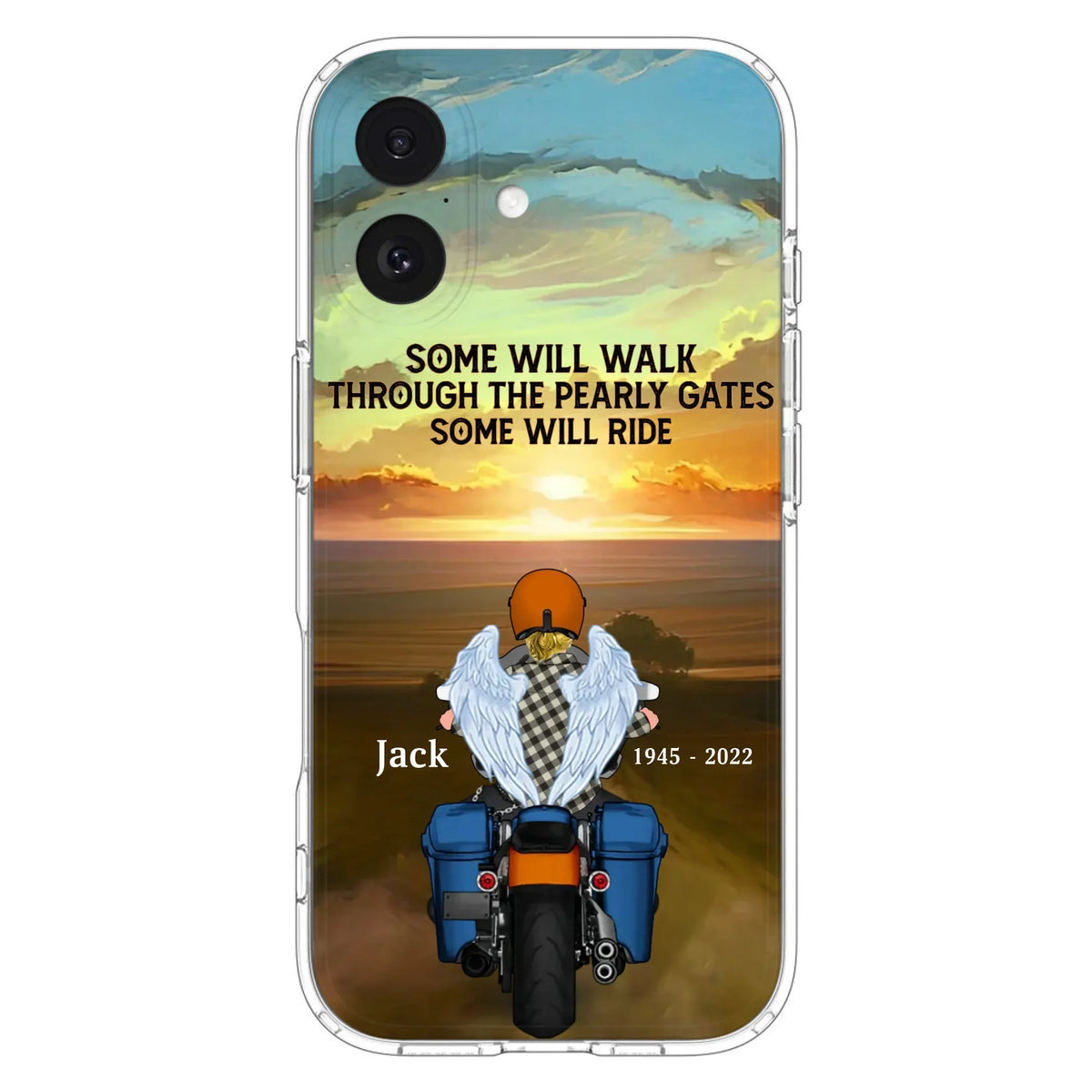 Custom Personalized Memorial Biker Phone Case - Memorial Gift Idea For Father's Day - Some Will Ride - Case For iPhone/Samsung