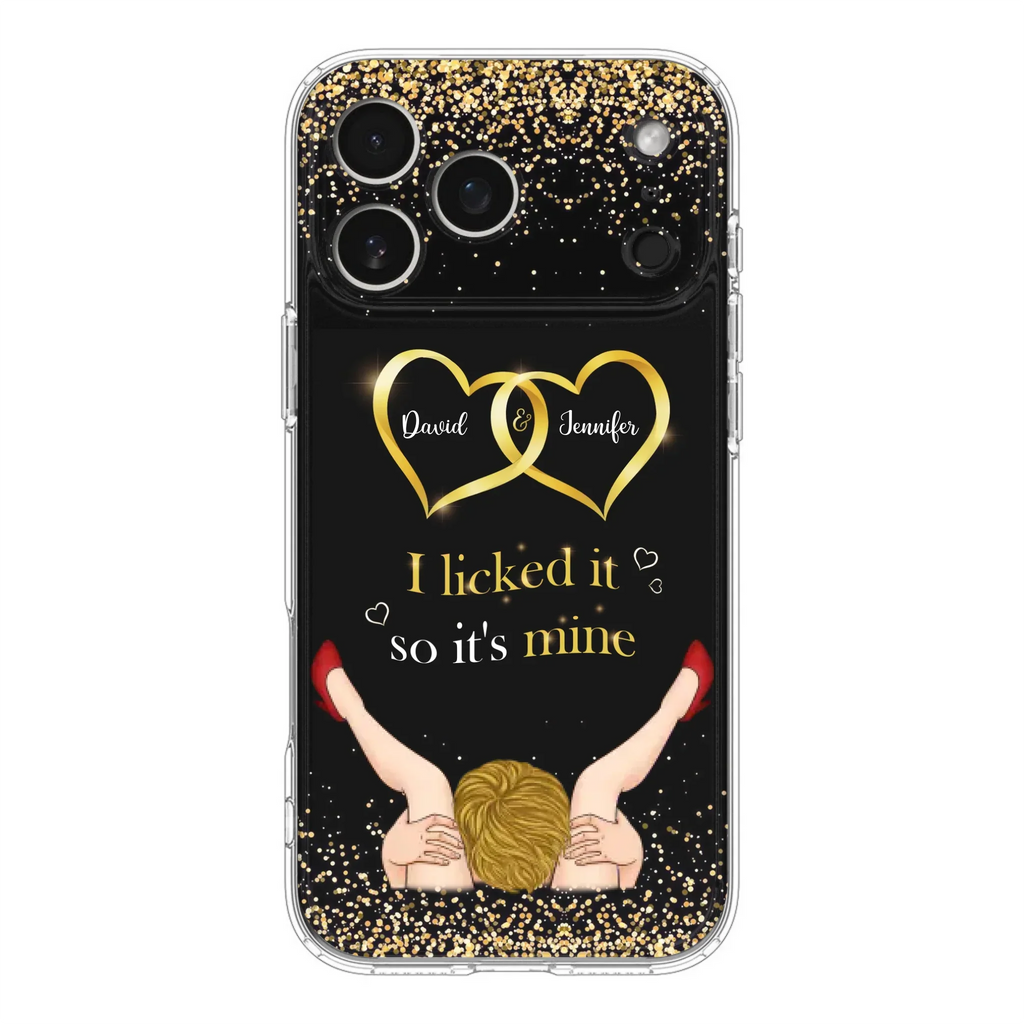 Custom Personalized Couple Phone Case - Gift Idea For Couple/Valentines Day - I Licked It So It's Mine - Case For iPhone/Samsung
