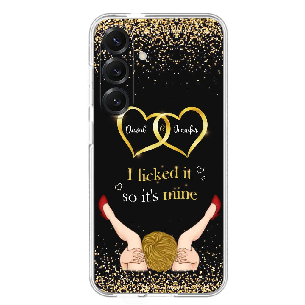 Custom Personalized Couple Phone Case - Gift Idea For Couple/Valentines Day - I Licked It So It's Mine - Case For iPhone/Samsung