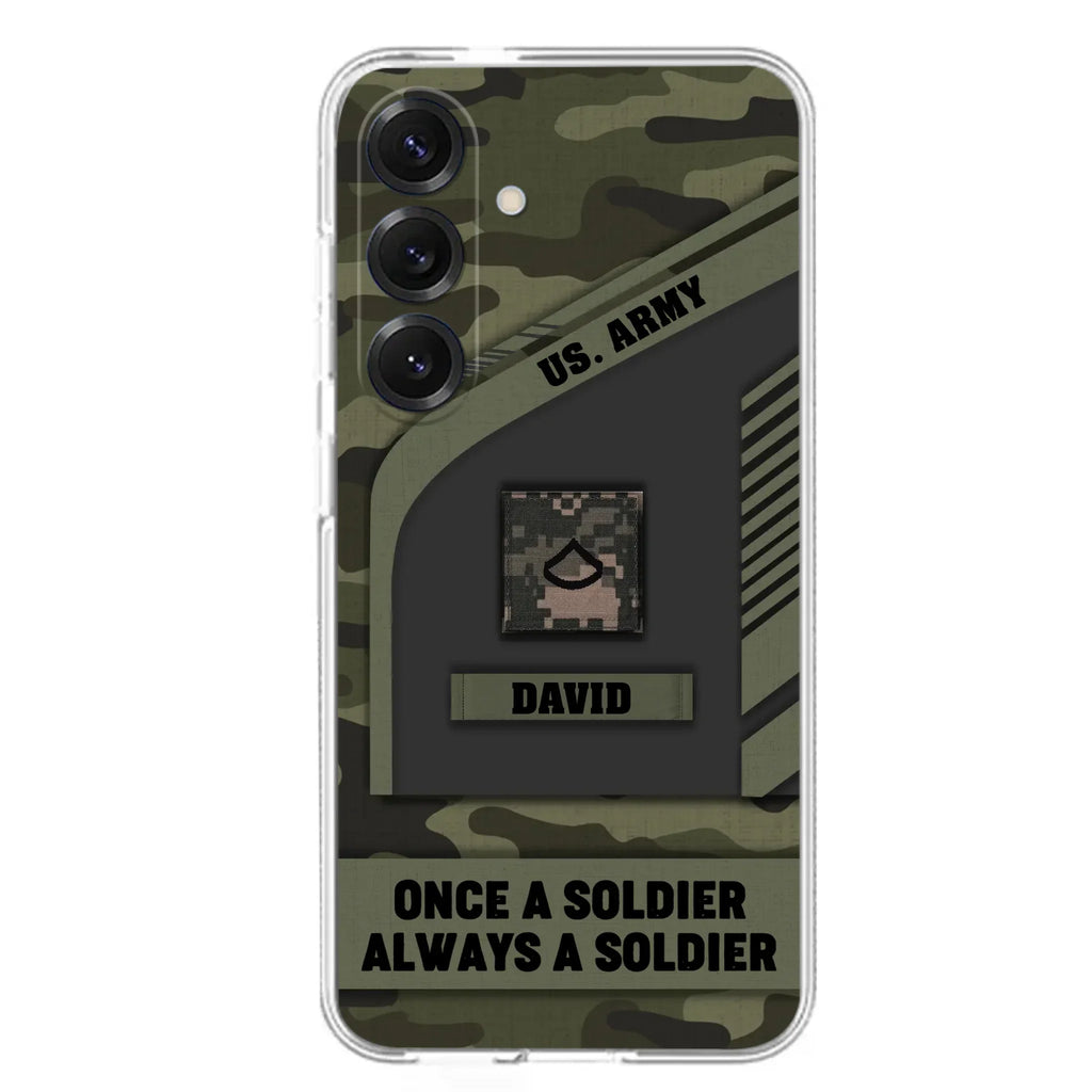 Custom Personalized Veteran Phone Case - Gift Idea For Veteran/Veterans Day - Once A Soldier Always A Soldier - Case for iPhone/Samsung