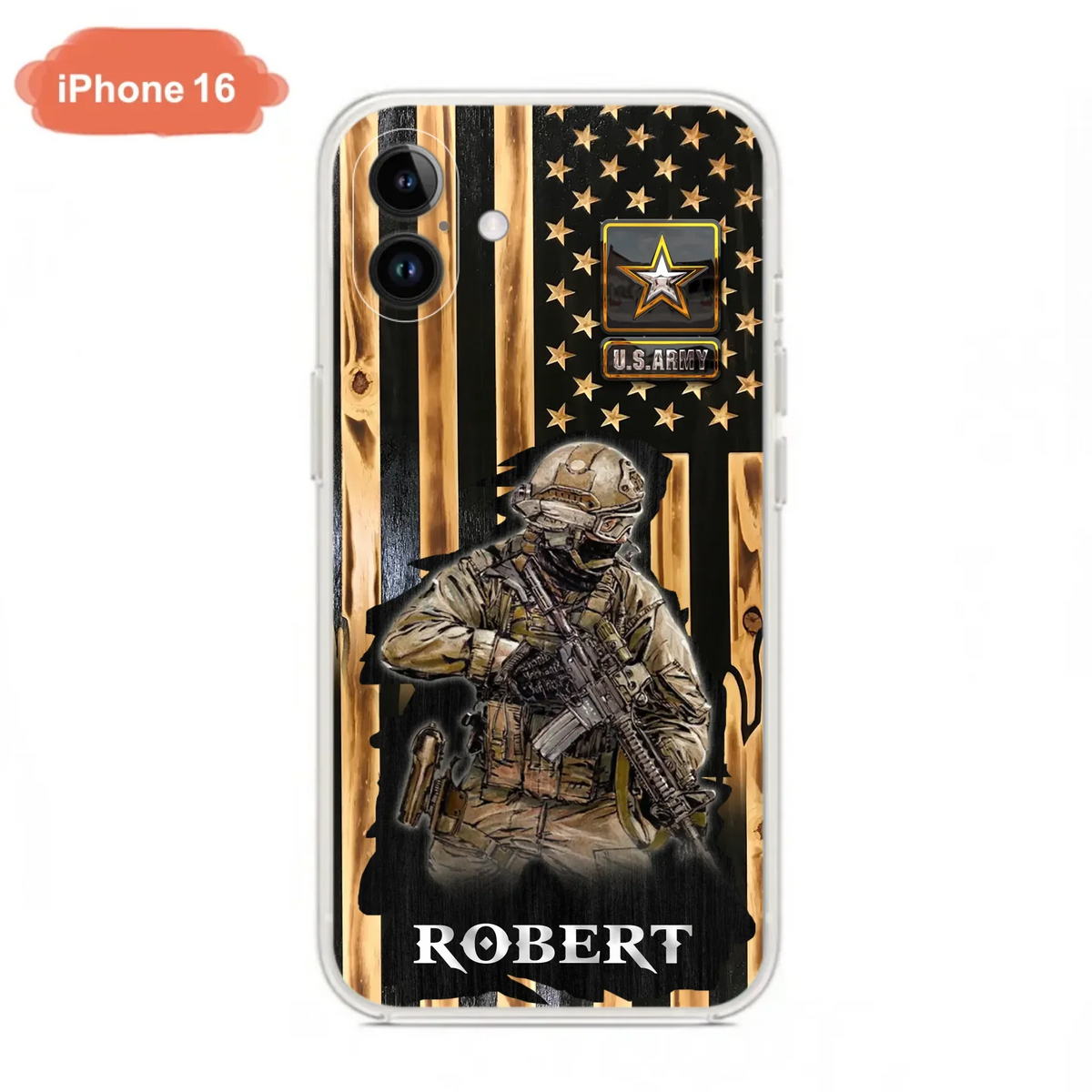 Custom Personalized Veteran US Flag Phone Case - Gift Idea For Veteran/ Soldier - Case For iPhone/ Samsung