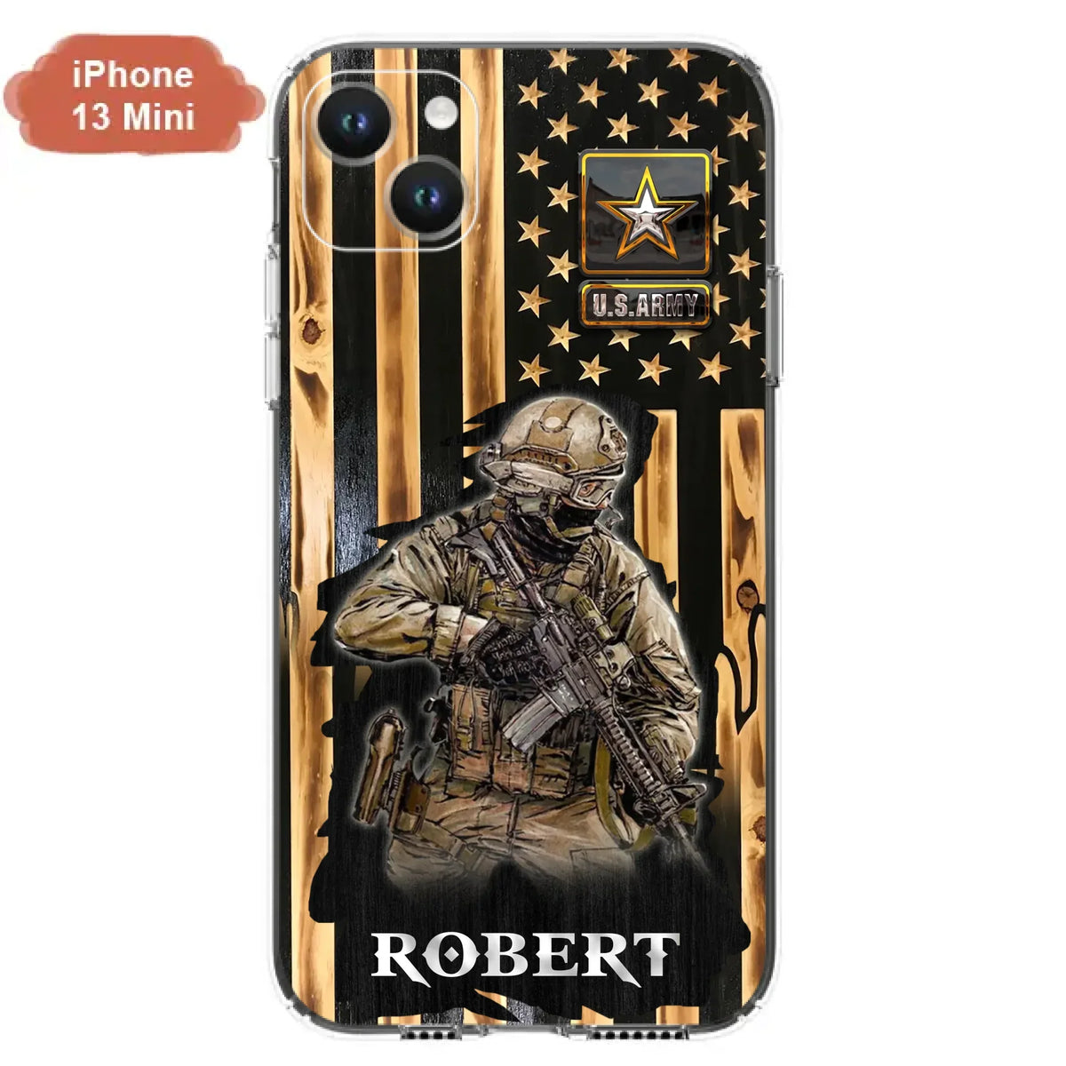 Custom Personalized Veteran US Flag Phone Case - Gift Idea For Veteran/ Soldier - Case For iPhone/ Samsung