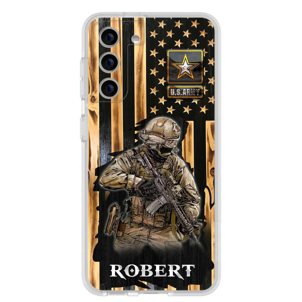 Custom Personalized Veteran US Flag Phone Case - Gift Idea For Veteran/ Soldier - Case For iPhone/ Samsung