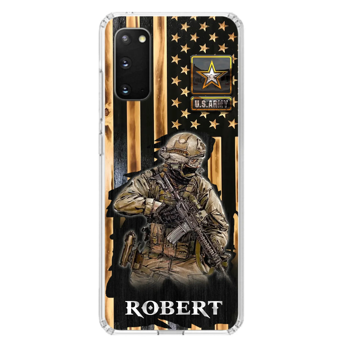 Custom Personalized Veteran US Flag Phone Case - Gift Idea For Veteran/ Soldier - Case For iPhone/ Samsung