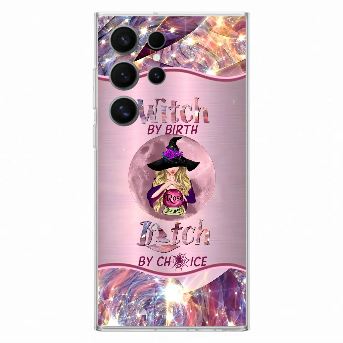 Personalized Witch Phone Case - Halloween Gift Idea For Witch Lovers - Case For iPhone/Samsung  - Witch By Birth Bitch By Choice