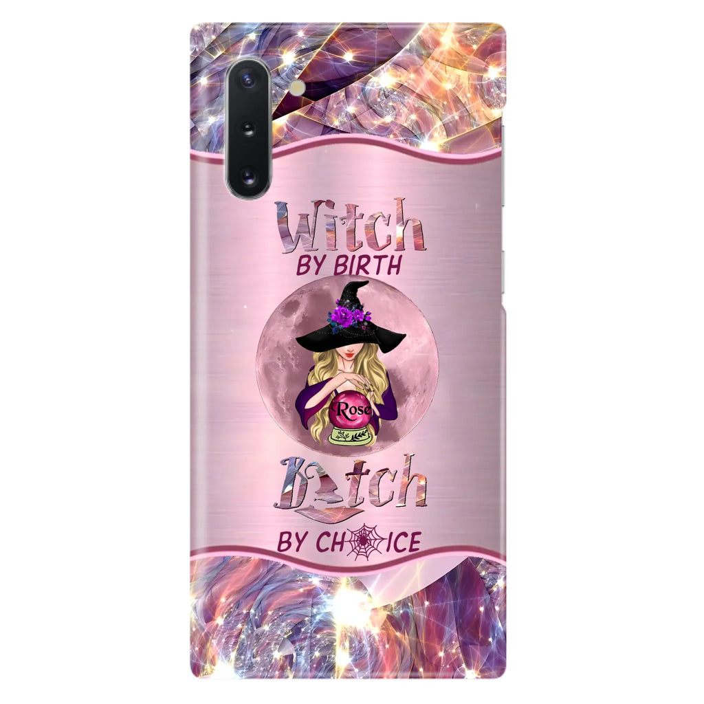 Personalized Witch Phone Case - Halloween Gift Idea For Witch Lovers - Case For iPhone/Samsung  - Witch By Birth Bitch By Choice