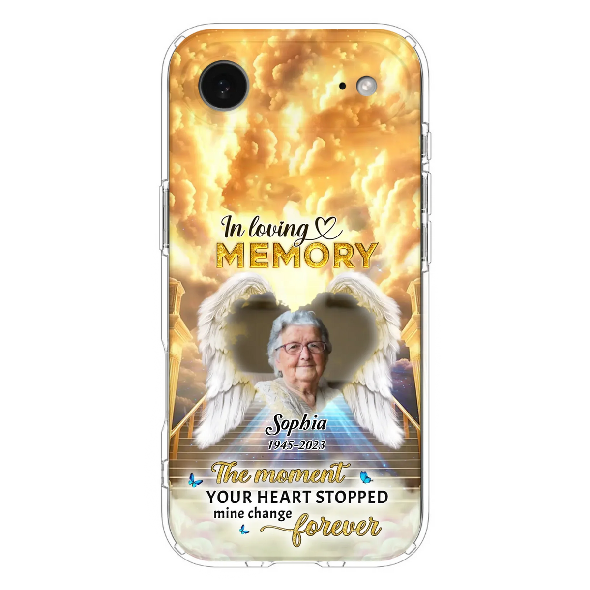 The Moment Your Heart Stopped Mine Changed Forever - Personalized Memorial iPhone/ Samsung Case - Upload Photo - Memorial Gift Idea