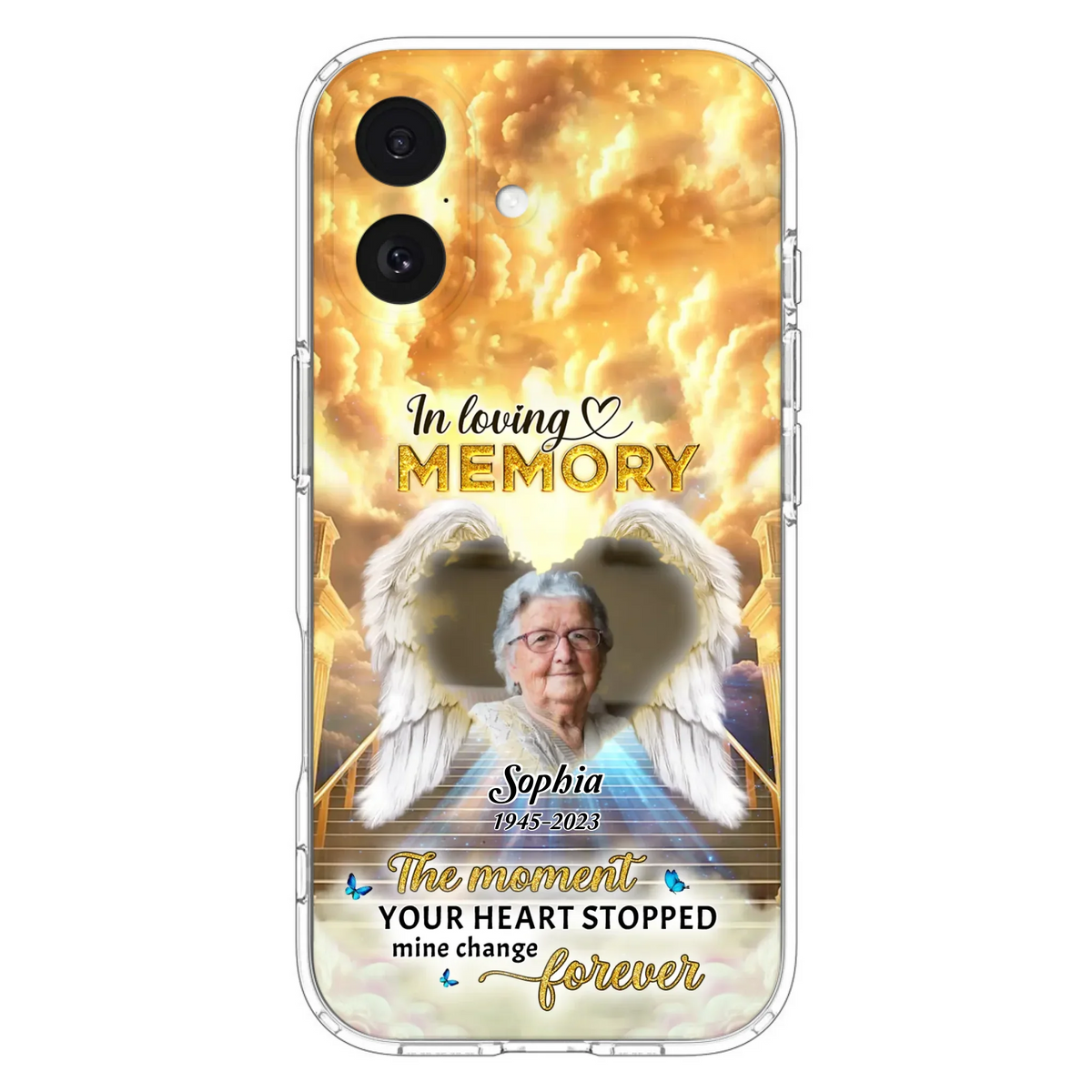 The Moment Your Heart Stopped Mine Changed Forever - Personalized Memorial iPhone/ Samsung Case - Upload Photo - Memorial Gift Idea