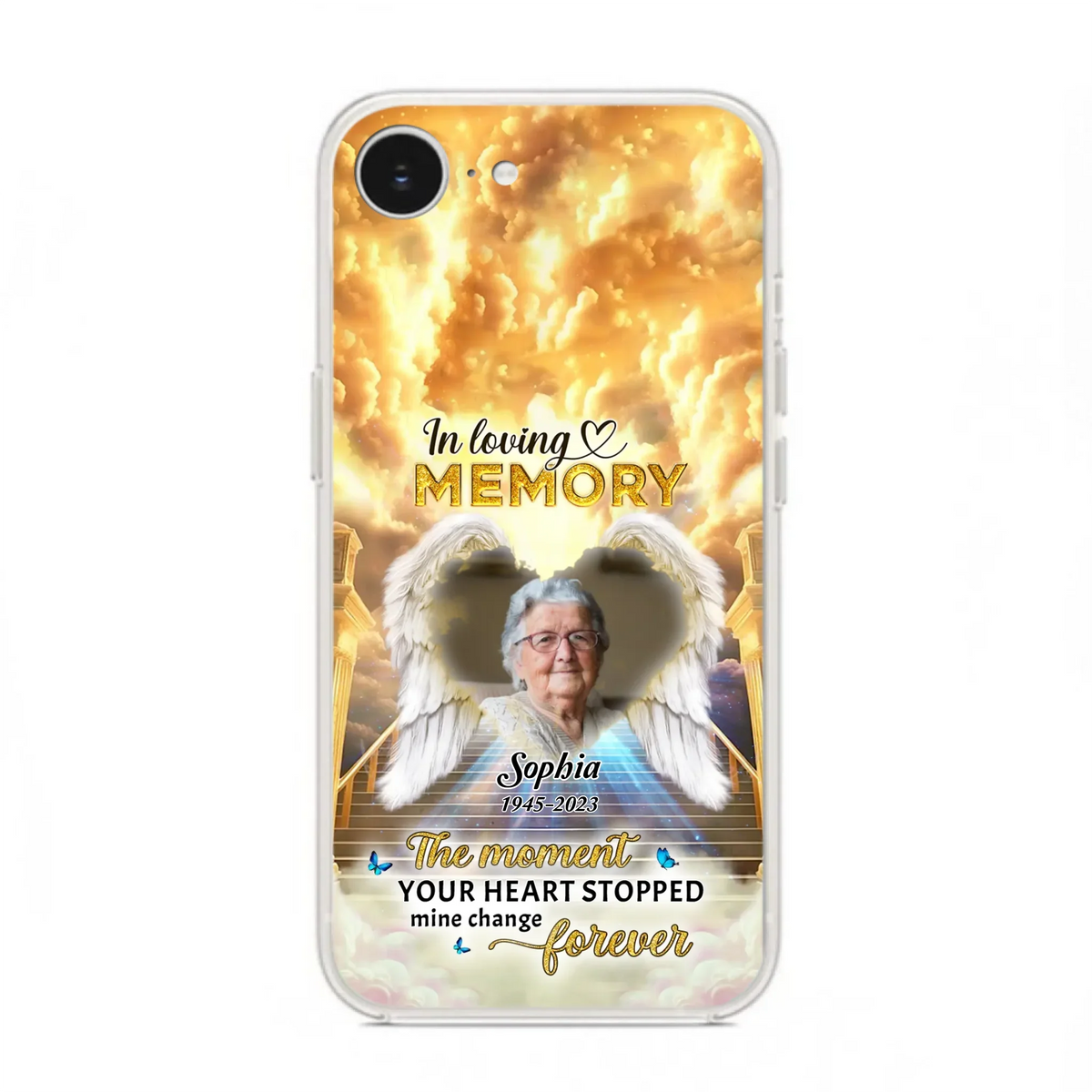 The Moment Your Heart Stopped Mine Changed Forever - Personalized Memorial iPhone/ Samsung Case - Upload Photo - Memorial Gift Idea