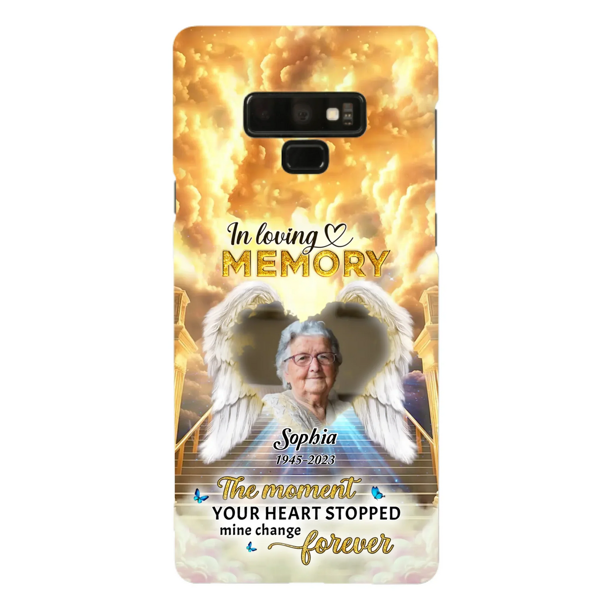 The Moment Your Heart Stopped Mine Changed Forever - Personalized Memorial iPhone/ Samsung Case - Upload Photo - Memorial Gift Idea