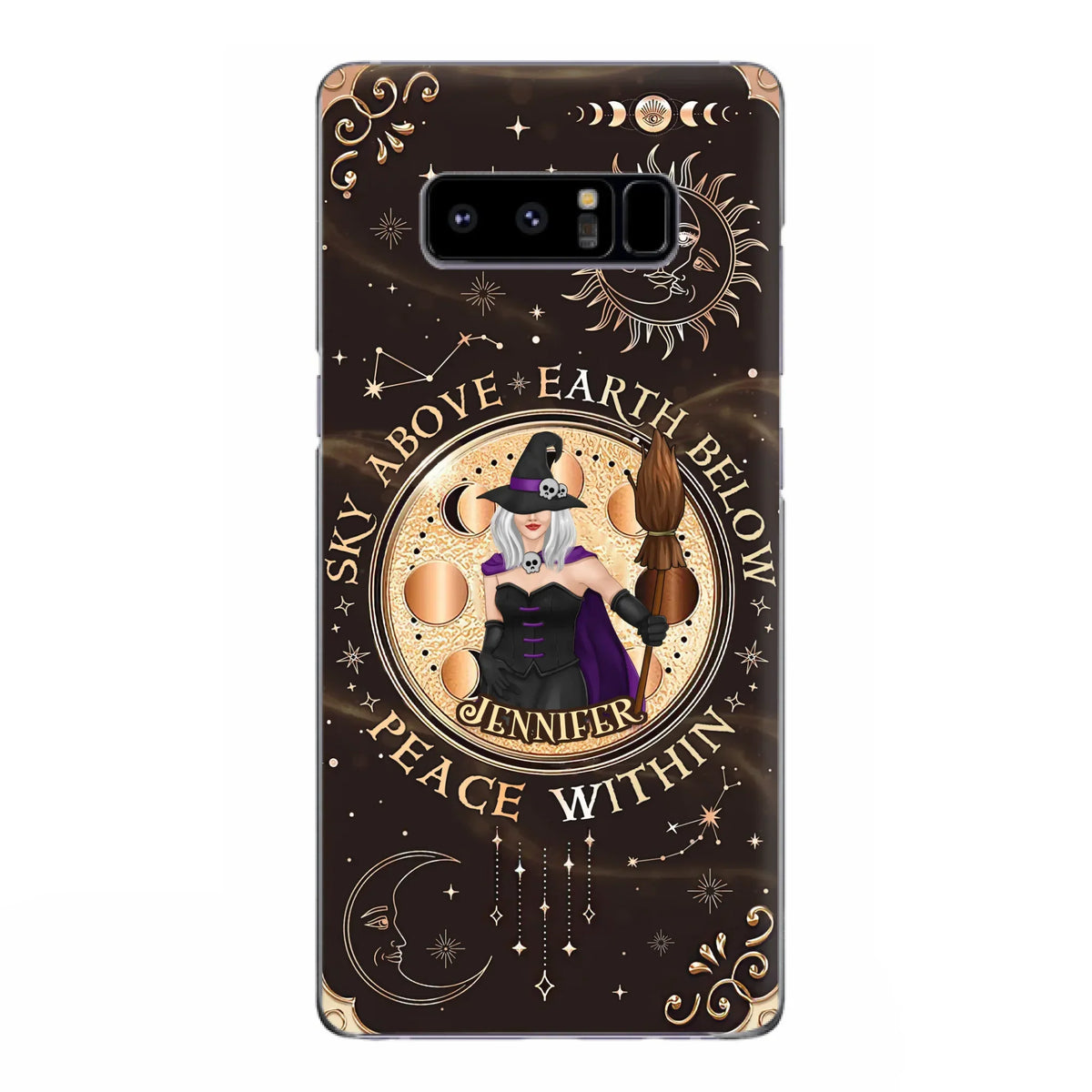 Custom Personalized Witch Phone Case - Halloween Gift Idea For Girl - Wiccan Decor/Pagan Decor - As Above So Below - Cases For iPhone And Samsung