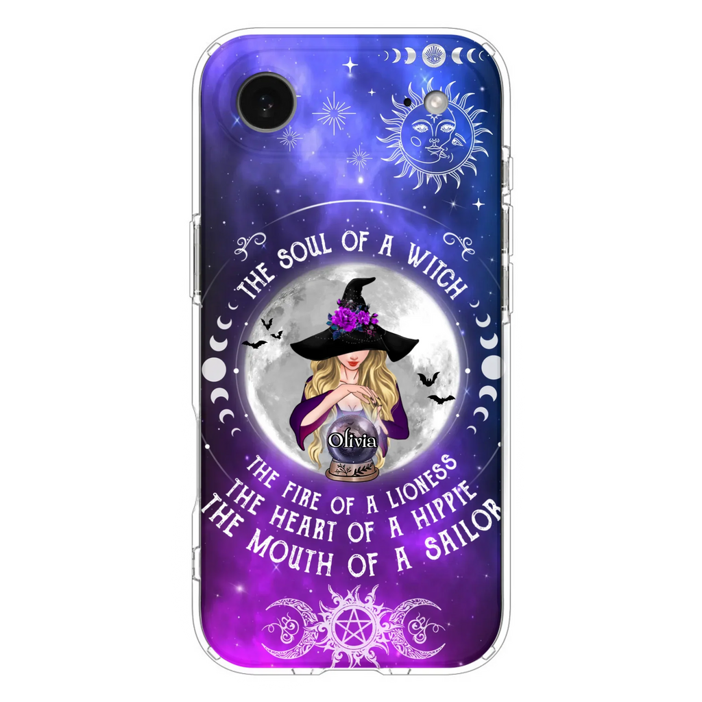 Personalized Witch Phone Case - Halloween Gift Idea For Witch Lovers - The Soul Of A Witch - Case For iPhone/Samsung