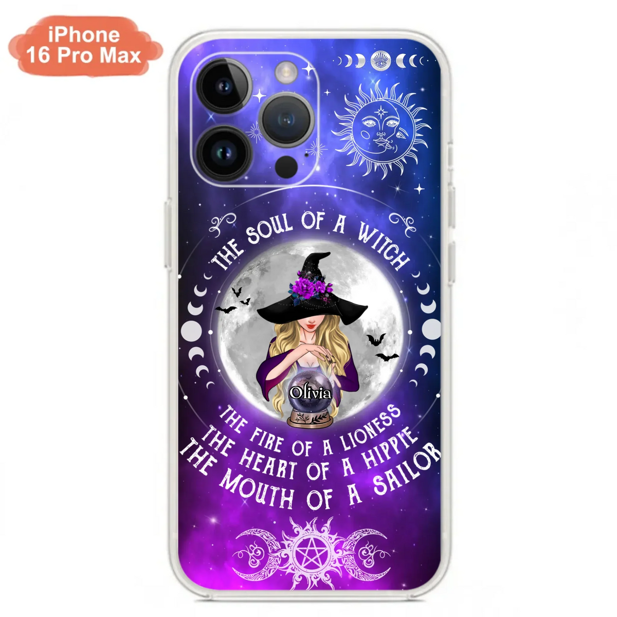 Personalized Witch Phone Case - Halloween Gift Idea For Witch Lovers - The Soul Of A Witch - Case For iPhone/Samsung