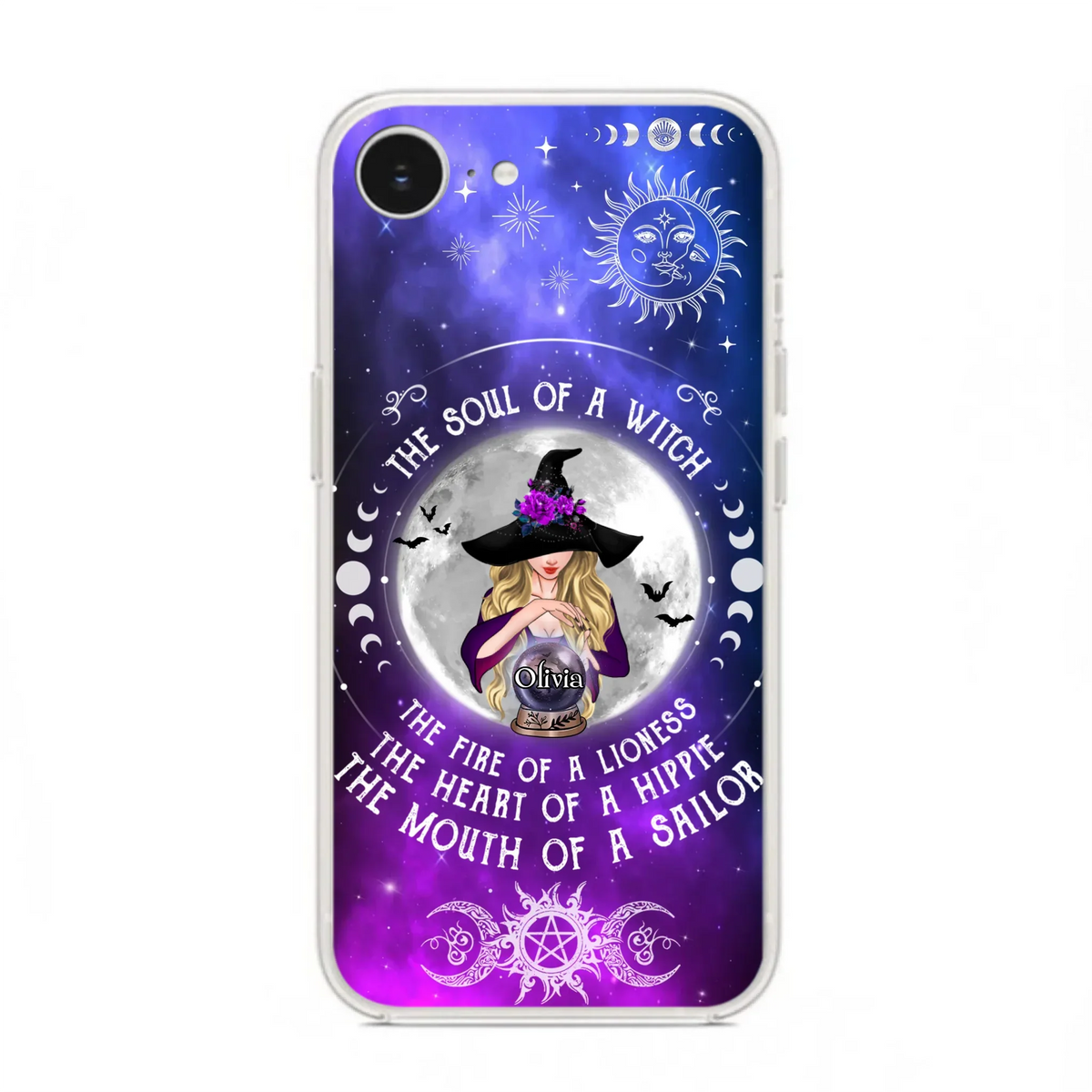 Personalized Witch Phone Case - Halloween Gift Idea For Witch Lovers - The Soul Of A Witch - Case For iPhone/Samsung