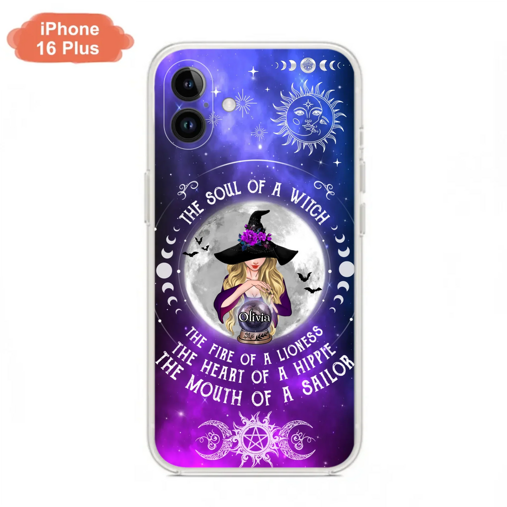 Personalized Witch Phone Case - Halloween Gift Idea For Witch Lovers - The Soul Of A Witch - Case For iPhone/Samsung