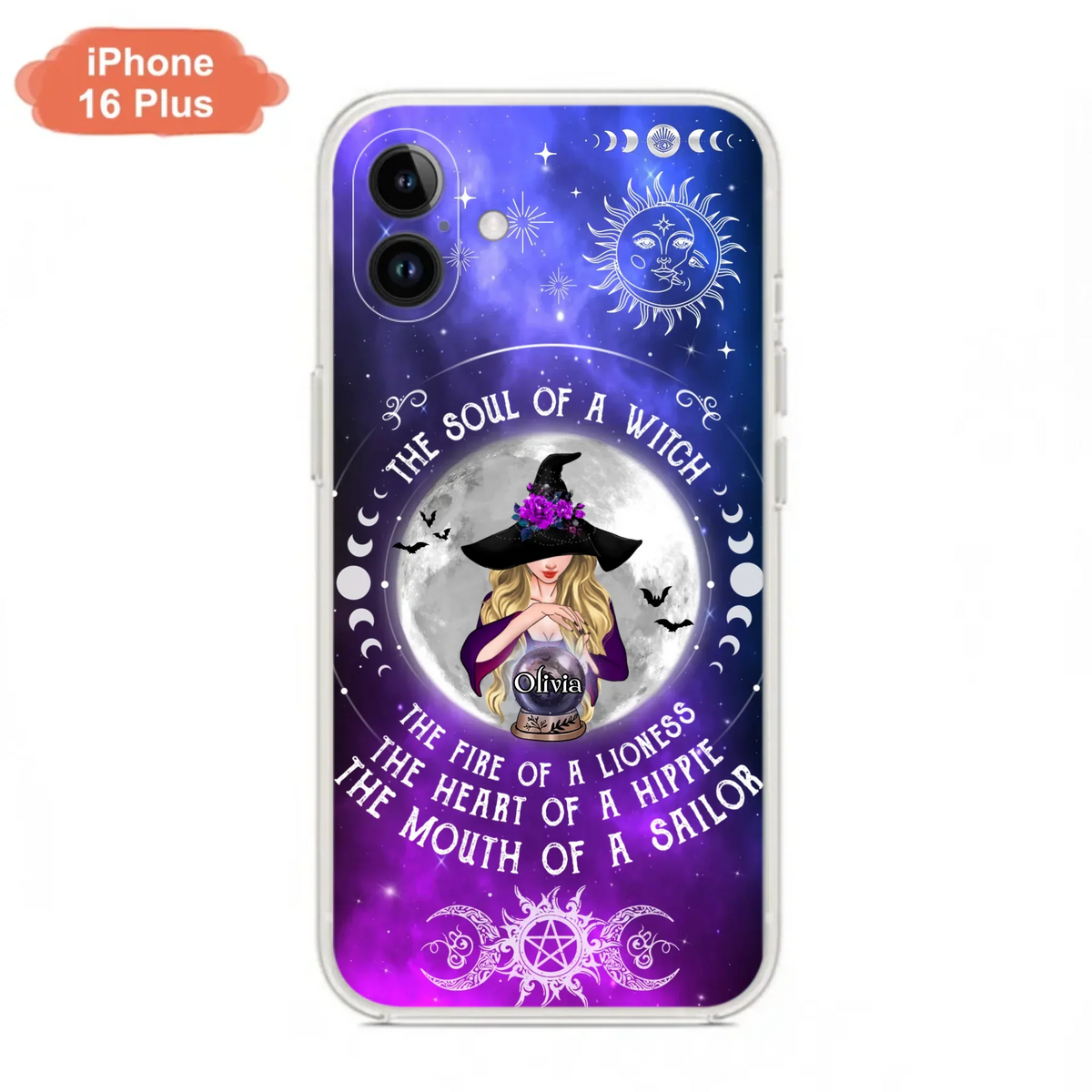 Personalized Witch Phone Case - Halloween Gift Idea For Witch Lovers - The Soul Of A Witch - Case For iPhone/Samsung