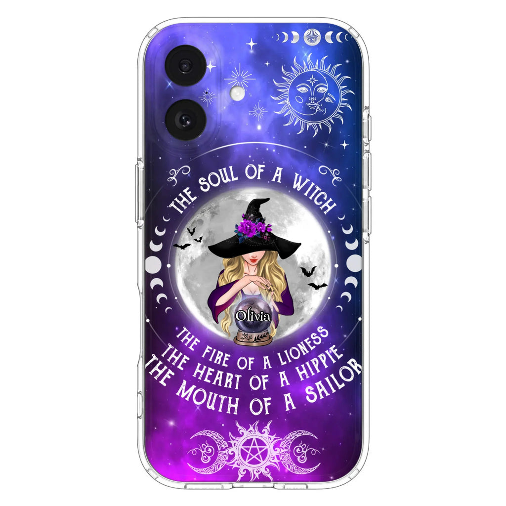 Personalized Witch Phone Case - Halloween Gift Idea For Witch Lovers - The Soul Of A Witch - Case For iPhone/Samsung