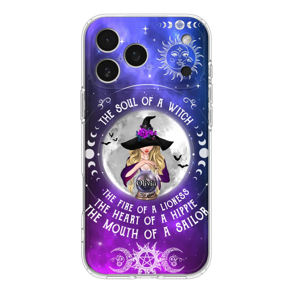 Personalized Witch Phone Case - Halloween Gift Idea For Witch Lovers - The Soul Of A Witch - Case For iPhone/Samsung