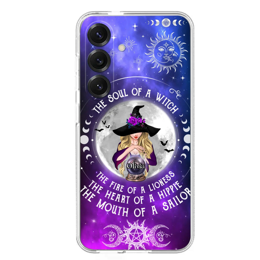 Personalized Witch Phone Case - Halloween Gift Idea For Witch Lovers - The Soul Of A Witch - Case For iPhone/Samsung