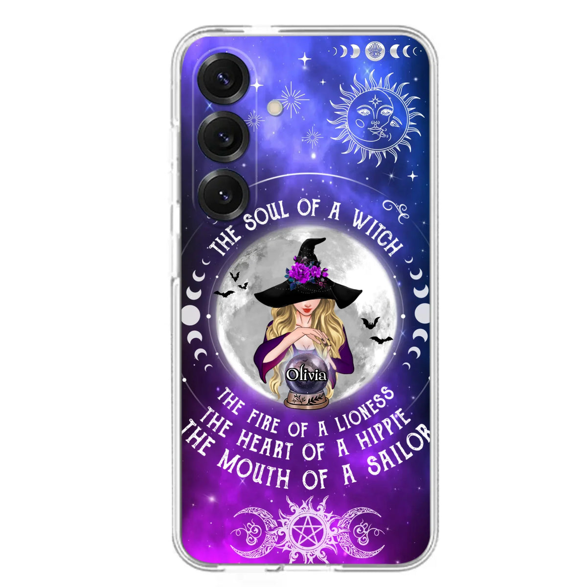 Personalized Witch Phone Case - Halloween Gift Idea For Witch Lovers - The Soul Of A Witch - Case For iPhone/Samsung