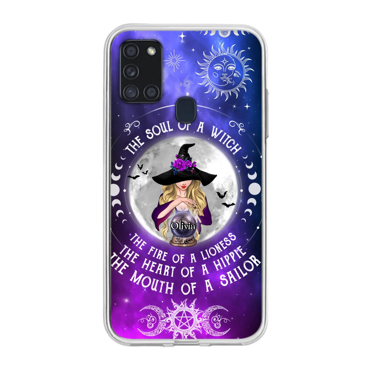 Personalized Witch Phone Case - Halloween Gift Idea For Witch Lovers - The Soul Of A Witch - Case For iPhone/Samsung