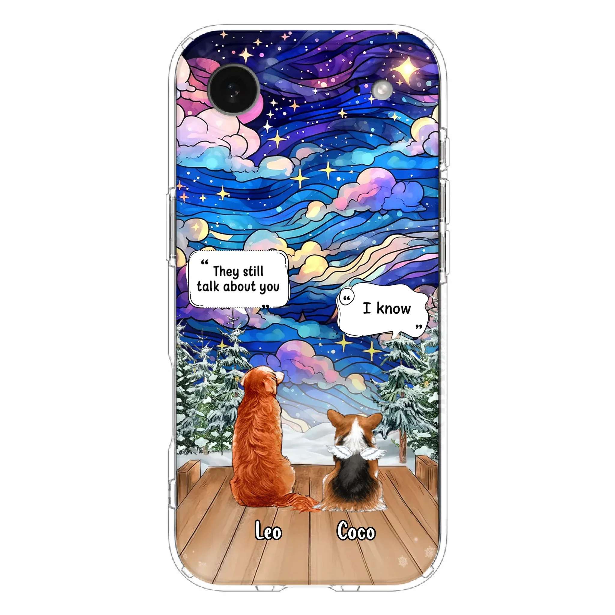Personalized Dog Memorial Phone Case - Upto 4 Pets - Memorial Gift Idea For Dog/ Cat/ Rabbit Lovers - They Still Talk About You - Case For iPhone/Samsung